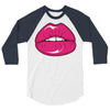 lips shiny 3/4 Sleeve Shirt