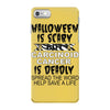 halloween is scary but carcinoid cancer is deadly spread the word help iPhone 7 Case