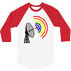 gaydar gay rainbow radar 3/4 Sleeve Shirt