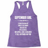 Super September Girl Racerback Tank