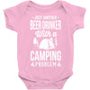 beer drinker camping!! Baby Bodysuit
