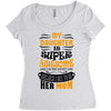 My Daughter Is Super Awesome Her Mom Women's Triblend Scoop T-shirt