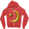 gay pride star and crescent Zipper Hoodie