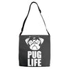 pug life dog Adjustable Strap Totes