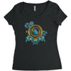 turn the time twist the space Women's Triblend Scoop T-shirt
