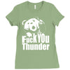 ted fuck you thunder Ladies Fitted T-Shirt