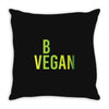 be vegan Throw Pillow