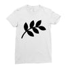 daun hitam Ladies Fitted T-Shirt