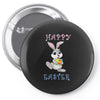 Bunny Happy Easter Pin-back button