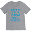 alphabet abc elemno V-Neck Tee