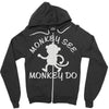 monkey teenage Zipper Hoodie