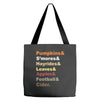 fall helvetica Tote Bags