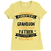 Super Cool Grandson Of A Freaking Awesome Father Ladies Fitted T-Shirt