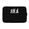 evolution of cricket white silhouette Laptop sleeve