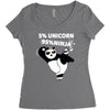 5 Percent Unicorn 95 Percent Ninja Women's Triblend Scoop T-shirt