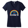 I Am Voting Yes Women's V-Neck T-Shirt