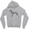 zebra pattern Zipper Hoodie