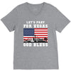 Lets Pray For Vegas, God Bless V-Neck Tee