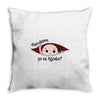 August Peeking Out Baby Boy in Spanish Throw Pillow