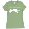 t rex hates pushups Ladies Fitted T-Shirt