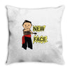 new face Throw Pillow