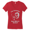 i'm awesome  funnycomic deal with it party retro cool Women's V-Neck T-Shirt