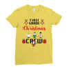 first grade christmas crew Ladies Fitted T-Shirt