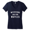 Weekends Are For Waffles Women's V-Neck T-Shirt