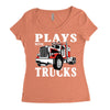 plays with trucks family matching Women's Triblend Scoop T-shirt