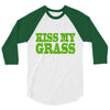 kiss my grass 3/4 Sleeve Shirt