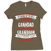 Super Cool Grandad Of A Freaking Awesome Grandson Ladies Fitted T-Shirt
