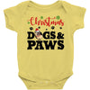christmas dogs and paws Baby Bodysuit