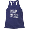 work like a captain party like a pirate Racerback Tank