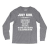 Super July Girl Long Sleeve Shirts