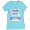 All Women Created Equal But The Best Born In January Ladies Fitted T-Shirt