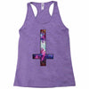 inverted galaxy cross funny  religion banter space fashion new Racerback Tank