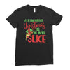pizza christmas humor Ladies Fitted T-Shirt