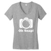 oh snap camera Women's V-Neck T-Shirt