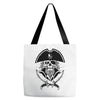 skull with beard Tote Bags