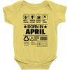 Born In April Baby Onesie