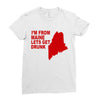 funny maine state Ladies Fitted T-Shirt