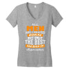 all men are created equal but only the best are born in september Women's V-Neck T-Shirt