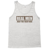 real men hunt for their food father's day hunting fishing funny Tank Top