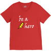 be a hero logo white V-Neck Tee