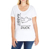rabbit duck Ladies Curvy T-Shirt