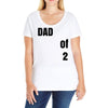 dad of 2 Ladies Curvy T-Shirt
