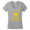 ugly sweater party beer bear funny Women's V-Neck T-Shirt