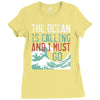 the ocean is calling Ladies Fitted T-Shirt