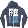 funny t shirts free hugs adult Zipper Hoodie