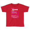 quens are born in march Toddler T-shirt